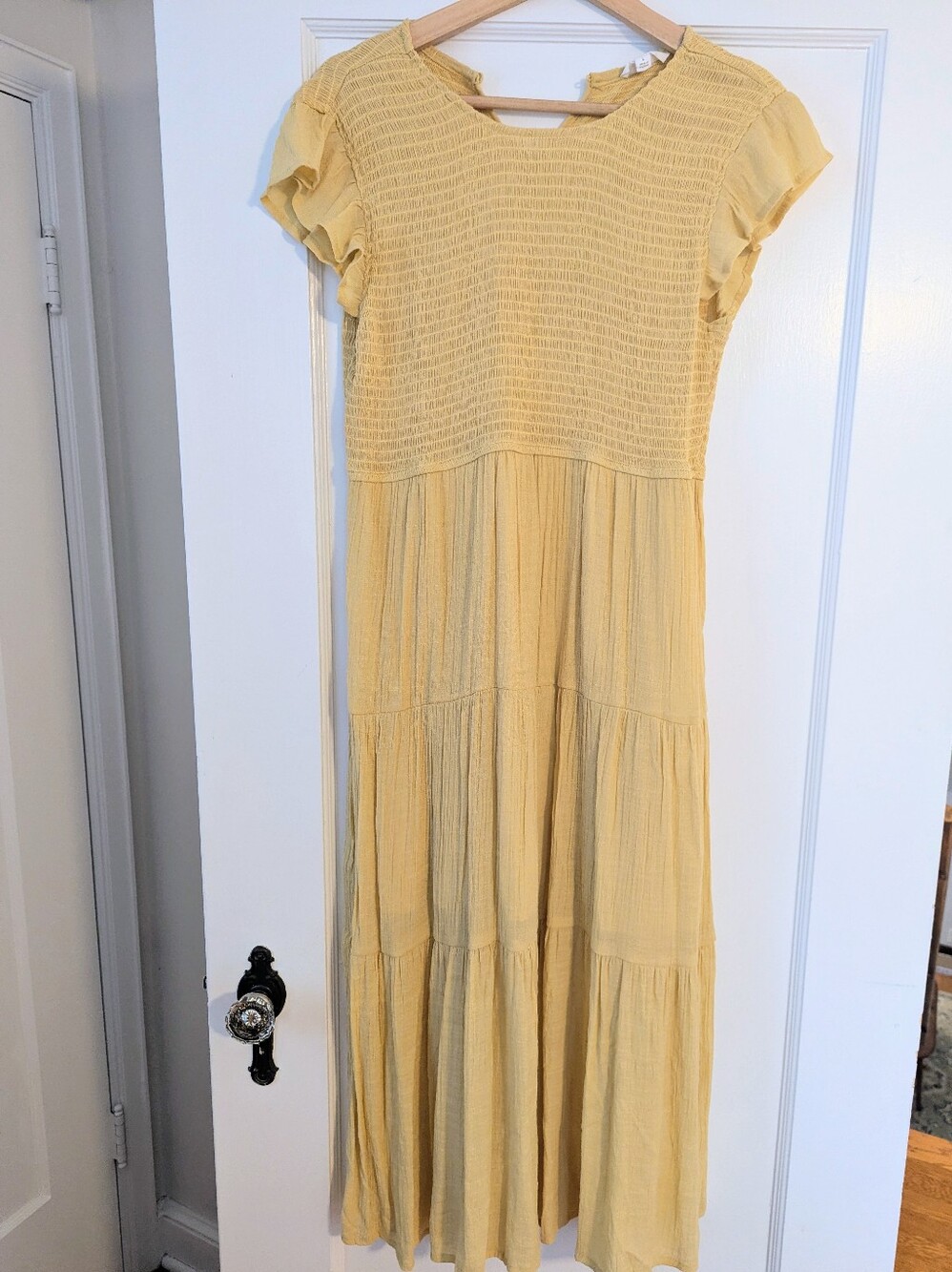 Boheme Yellow Tiered Maxi Dress